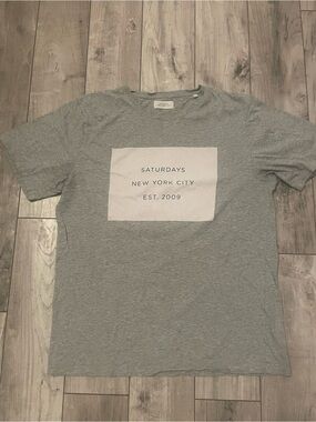 Saturdays New York City Light Gray Logo Short Sleeve Tee